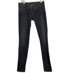 Vintage NWOT Sheiki dark blue skinny jeans rhinestone hardware Y2K